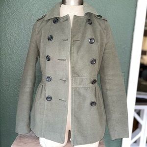 H&M Fleece Military Peacoat Green 4
